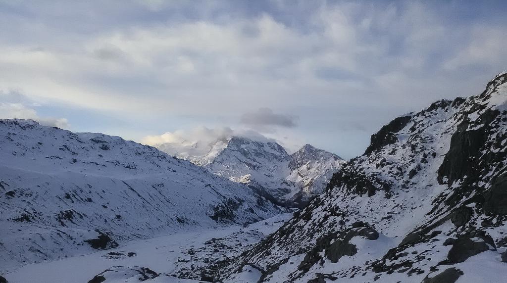 Le mont Pourri au lever du soleil.