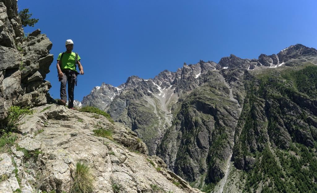 Les vires d'Ailefroide, bien commodes...