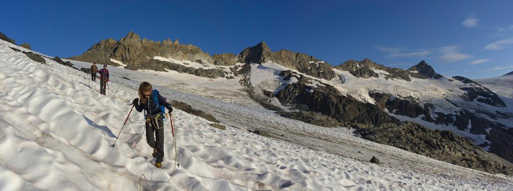 sur le glacier de la Mahure