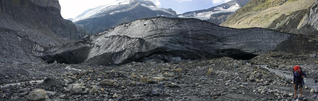 le front du glacier de Pramort