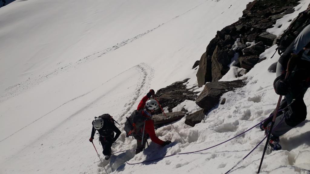 En arrivant sur l'arête