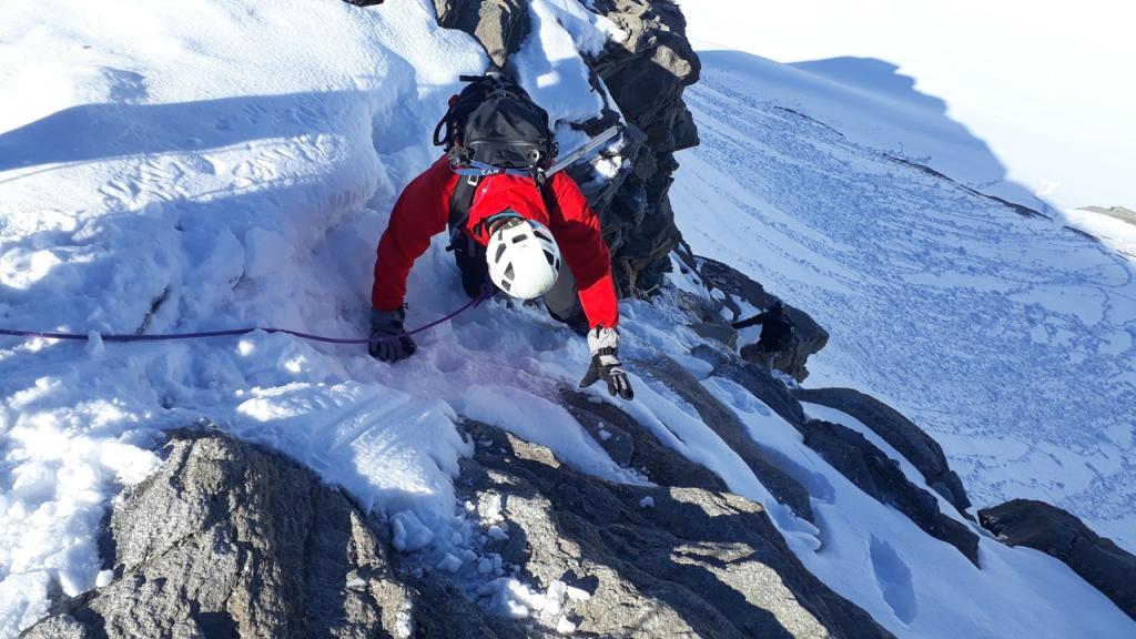 Le départ de la descente