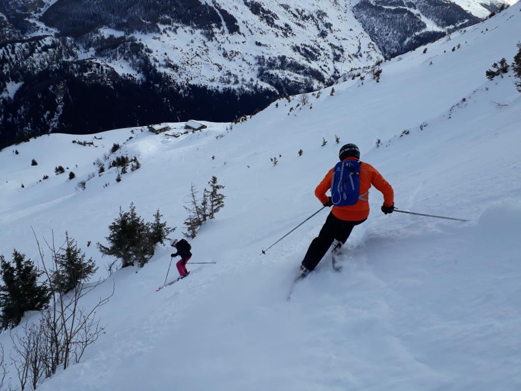 En vue des chalets de Couccet
