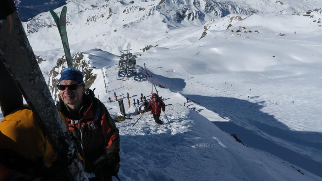 Au dessus du télésiege du glacier