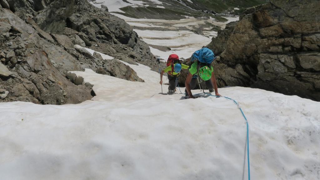 En approche de l'arête sud Est du Mont Tondu