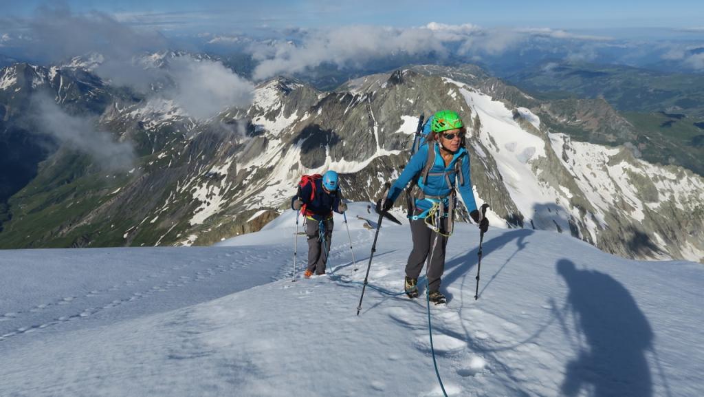 En montant au Dôme des Glaciers