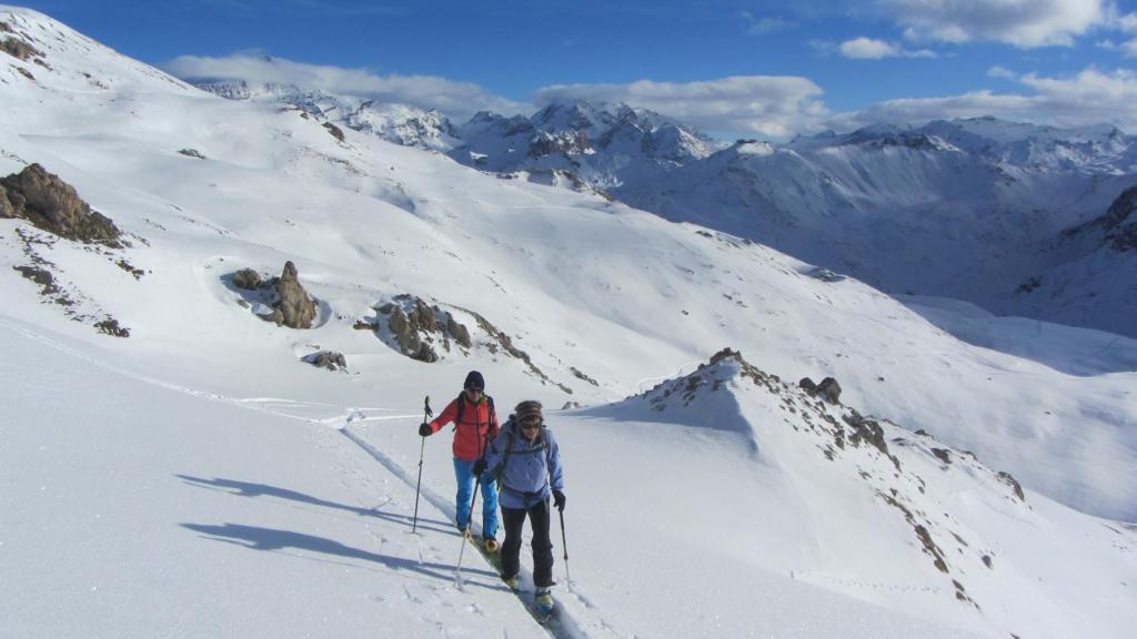 Ski de randonnée dans le parc de la  Vanoise col du Palet