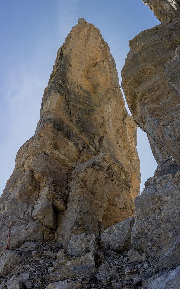 Au pied du gendarme après les 3 rappels